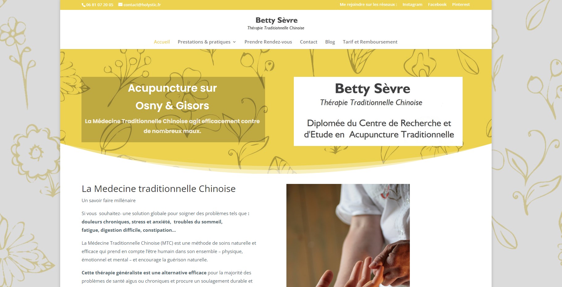 site vitrine acuponcture wordpress