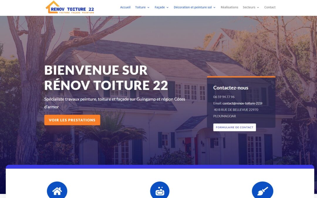 Site vitrine rénovation toiture
