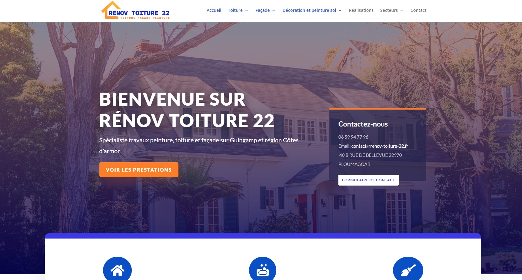 site vitrine batiment renovation